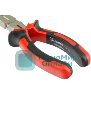 Длинногубцы Matrix 17420 NICKEL 160 мм, изогнутые никелированные, двухкомпонентные рукоятки