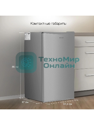 Холодильник Hyundai CO1003 серебристый однокамерный 93л