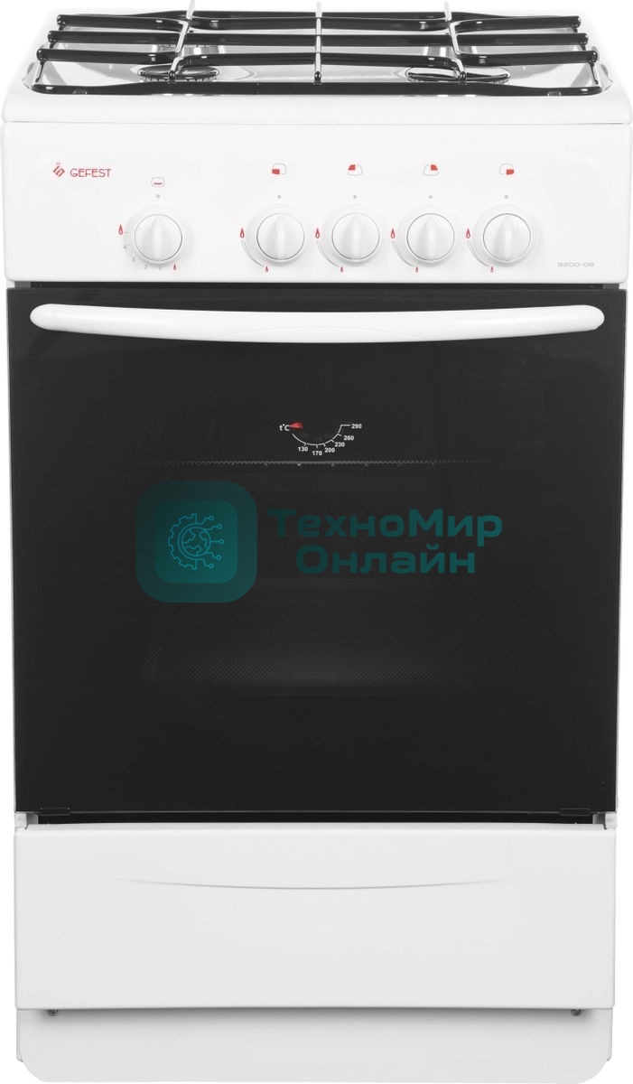 Плита газовая Gefest ПГ 3200-08 К35 белый, конфорок 4 шт, духовка 42 л, 50 см x 85 см x 53 см