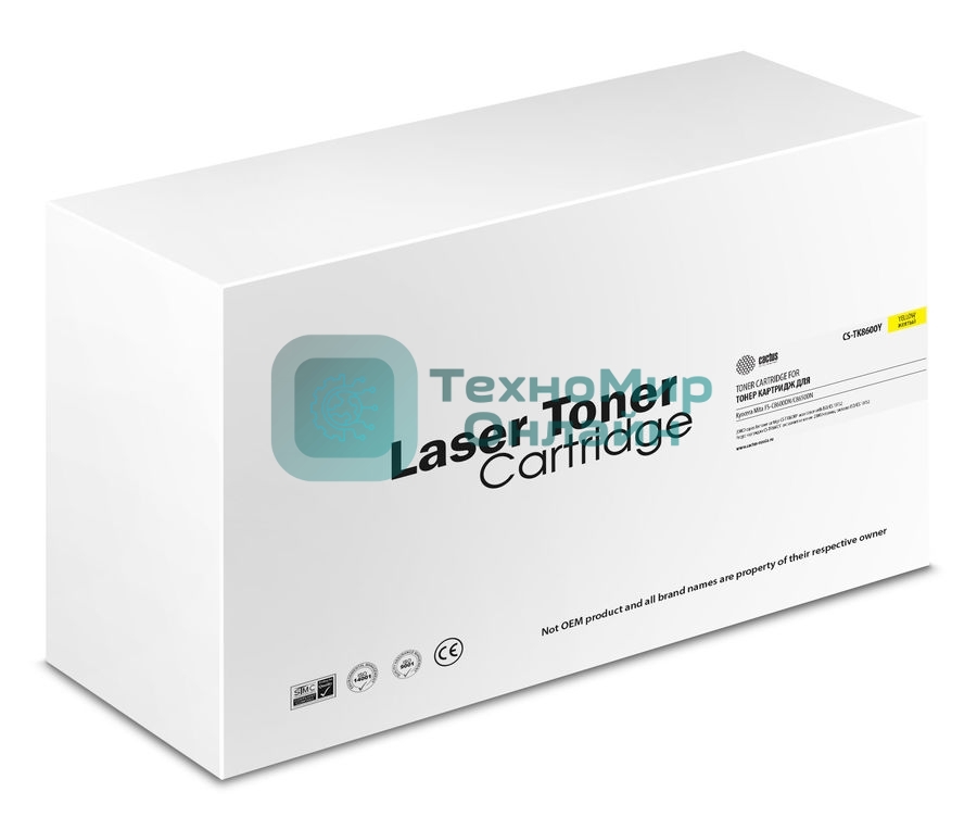 Картридж лазерный Cactus CS-TK8600Y желтый (20000 стр.) для Kyocera Mita FS-C8600DN/C8650DN