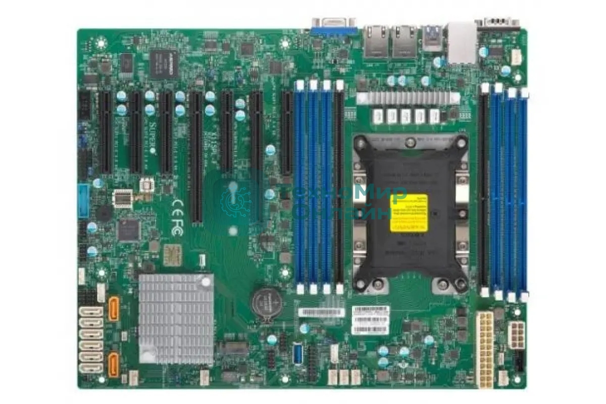 Материнская плата серверная SuperMicro X12SPL-F-B, сокет LGA4189, Intel C621A, DDR4 ECC, 8xDDR4, 2xPCIe 4.0 x16, 5xPCIe x8, 10xSATA, 1xM.2, 2xUSB 3.2, 2xUSB 2.0, 2xRJ-45, VGA, ATX