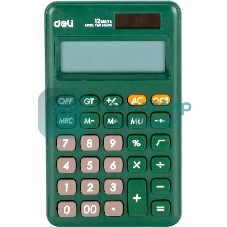 Калькулятор карманный Deli EM120GREEN зеленый 12-разр.