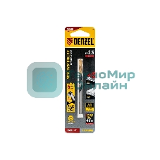 Сверло спиральное по металлу Denzel 5,5 x 93мм, Р6М5, Golden Tip, многогранная заточка