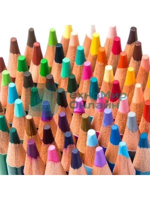 Карандаши цветные Deli 6565, акварельные, круглый профиль, липа, цветной корпус 24 цвета, металлическая коробка