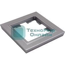 Рамка 1-мест. IEK BRITE РУ-1-БрС сталь