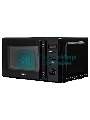 Микроволновая печь Evelux MW 203 B черный, 20 л, 700 Вт, переключатели - кнопки, поворотный механизм