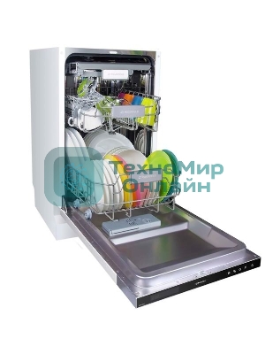 Встраиваемая посудомоечная машина Maunfeld MLP-08IM, черный, 44.8 см, 10 компл., 47 дБ, класс A++