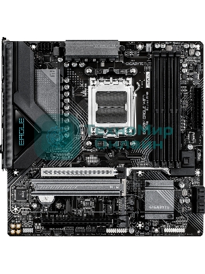 Материнская плата Gigabyte B850M EAGLE WIFI7, AM5, AMD B850, 4xDDR5, 4xSATA, 2xM.2, 1xPCIe 5.0 x16, 1xPCIe 3.0 x16, 1xHDMI, 2xDP, 1x2.5Gb LAN, Wi-Fi 7, Bluetooth 5.4, 1xUSB-C 10Gbps, 1xUSB-A 10Gbps, 2xUSB-A 5Gbps, 4xUSB-A 2.0, 1xPS/2, 3x3.5 мм, 7.1, mATX