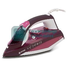 Утюг Vitek Luxure 1215-VT-03 бордовый/белый, 2400 Вт, 50 г/мин, 140 г/мин, 20 мл
