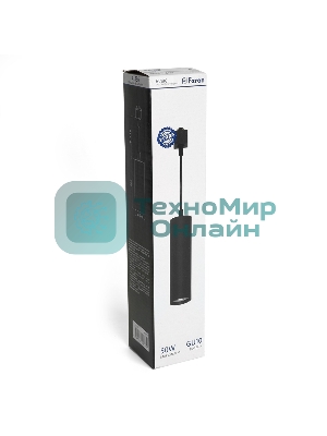 Светильник трековый на шинопровод Feron AL196 ДПО GU10 без лампы на подвесе черный