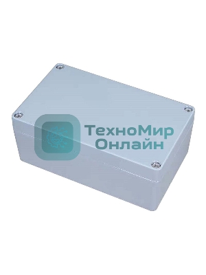 Корпус ACD XG387 Metal case IP65, 200x120x80мм, металлический, 3 отверстия (28 + 28 + 23мм) с резиновыми заглушками, серебристый, совместим с Raspberry Pi 3B, 3B+, 4, Orange Pi