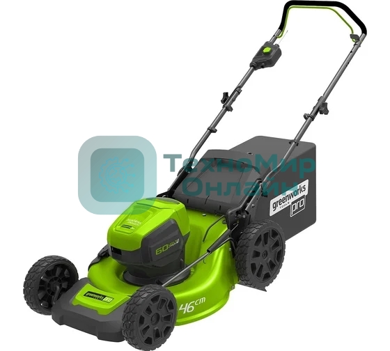 Газонокосилка аккумуляторная GREENWORKS GD60LM46HP 250280760В 46см б/щ(БЕЗ АККУМ и ЗУ)