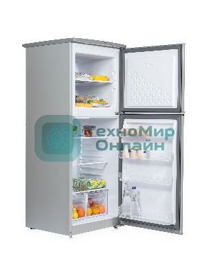 Холодильник Бирюса M553 металлик двухкамерный 160/70л морозилка сверху автоматическое оттаивание