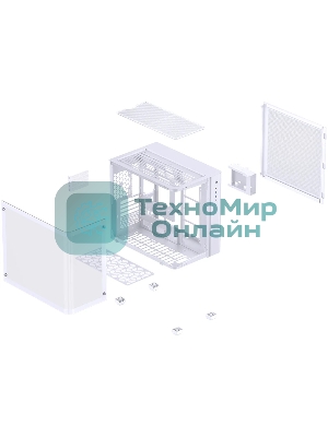 Компьютерный корпус без блока питания Корпус JONSBO TK-3 White ATX без БП, mini-ITX, micro-ATX, белый