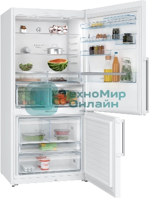 Холодильник Bosch KGP86FWC0N белый двухкамерный 422/202л морозилка снизу, No Frost