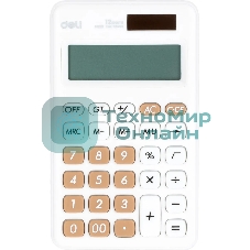 Калькулятор карманный Deli EM120WHITE белый 12-разр.