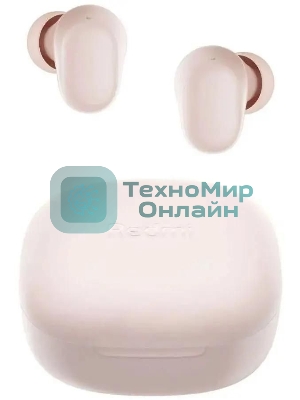 Наушники TWS Xiaomi Redmi Buds 6 Play розовый, внутриканальные, Bluetooth, быстрая зарядка, до 7 ч