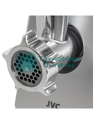 Мясорубка электрическая JVC JK-MG128 черный, 2500 Вт, 2.7 кг/мин, реверс, металлический лоток, насадки - 4
