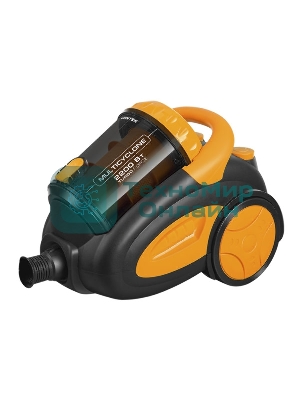 Пылесос Centek CT-2520 оранжевый/черный, 400/2200 Вт, уборка сухая, пылесборник циклонный фильтр 2 л