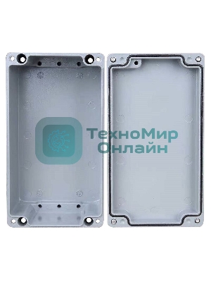 Корпус ACD XG387 Metal case IP65, 200x120x80мм, металлический, 3 отверстия (28 + 28 + 23мм) с резиновыми заглушками, серебристый, совместим с Raspberry Pi 3B, 3B+, 4, Orange Pi