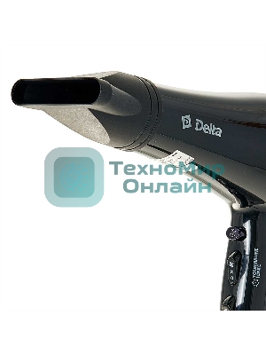 Фен Delta DL-0938 черный, 2000 Вт, ионизация