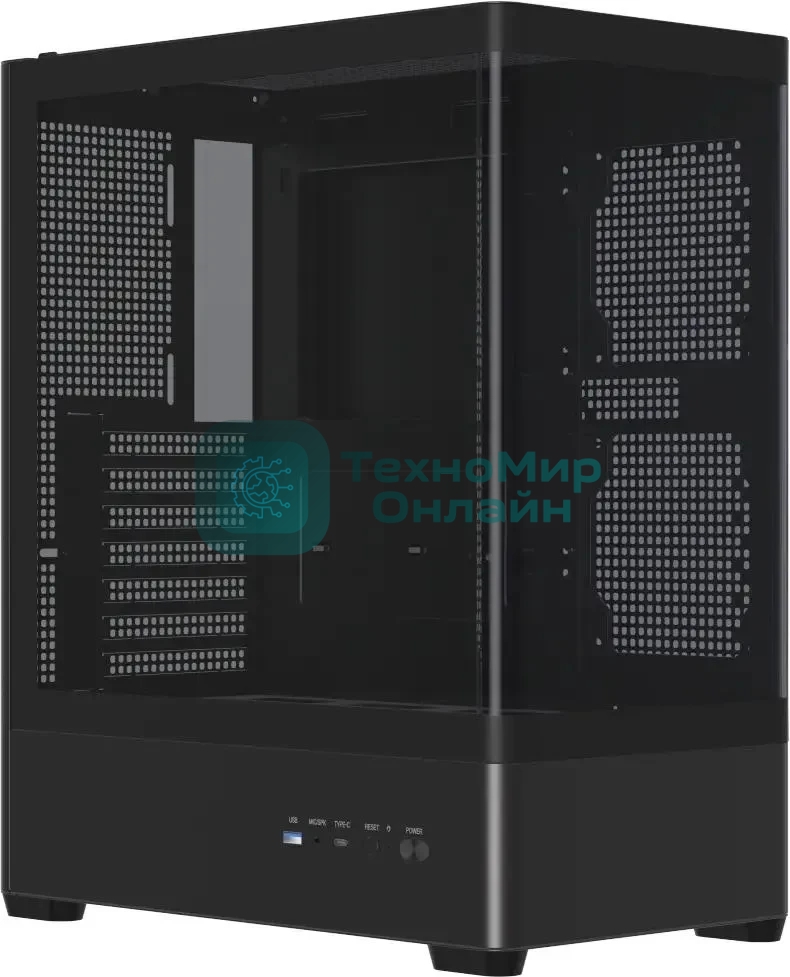 Компьютерный корпус Accord ACC-R4A черный без БП ATX 2xUSB3.0 1xUSB3.1 audio