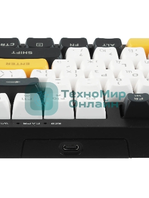 Клавиатура проводная Ritmix RKB-587BL синий-белый-оранжевый