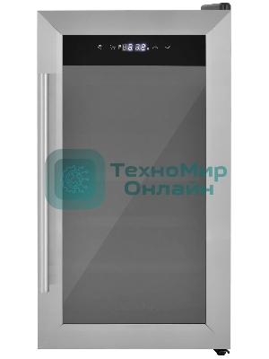 Винный шкаф ZÜGEL ZTWF182DX н/ж сталь, 46 л, 2 отсека, 18 бут.