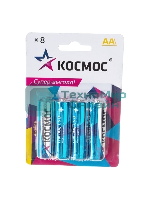 Элемент питания Космос алкалиновый AA/LR06 BP-8 (блист.8шт)