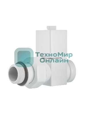 Набор дизайн-вентилей Royal Thermo CUBE, прямой (белый) 1/2