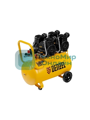 Компрессор безмасл. малошумный Denzel DLP -3000/50, 3 кВт, 2х1,5 кВт,50 л, 2850 об/мин,500 л/мин