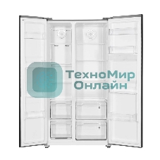 Холодильник Kraft KF-MS4801BI черный двухкамерный, 316/164 л, морозилка сбоку, No Frost, Side-by-Side