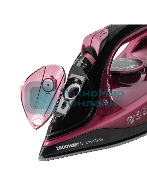 Утюг Galaxy Line GL 6132 розовый/черный, 2800 Вт, 60 г/мин, 200 г/мин, 320 мл