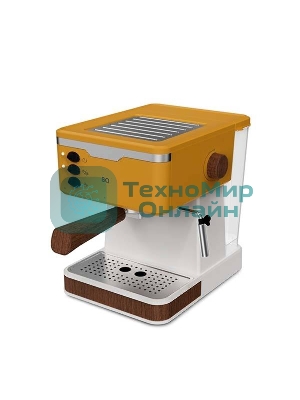 Кофеварка эспрессо BQ CM2006 желтый, исп. кофе - молотый, 1.7 л, 850 Вт, 20 бар