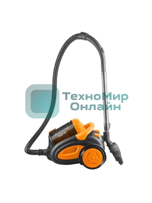 Пылесос Centek CT-2520 оранжевый/черный, 400/2200 Вт, уборка сухая, пылесборник циклонный фильтр 2 л