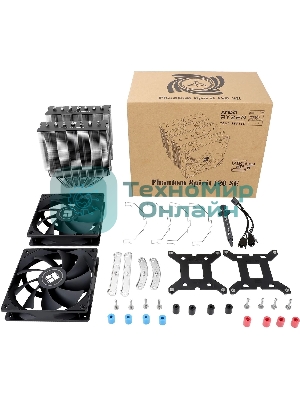 Устройство охлаждения(кулер) Thermalright Phantom Spirit 120 SE Soc-AM5/AM4/1151/1200/1700 черный 4-pin 25.6dB Al+Cu 765gr Ret (PS120-SE)