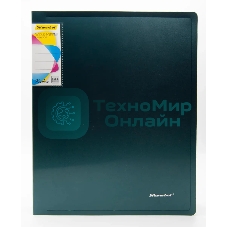 Папка с 60 прозрачными вкладками Silwerhof Perlen 292961-75 A4 1мм, карман зеленый металлик