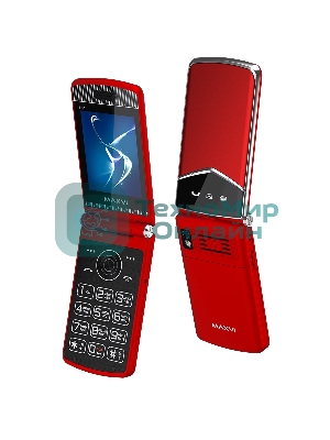 Мобильный телефон Maxvi E11 красный/серебристый