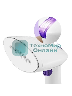 Отпариватель Kitfort КТ-9206 белый/фиолетовый, 1200 Вт, 12 г/мин, 300 мл