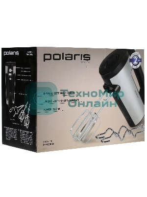 Миксер Polaris PHM-5009А (500вт,6 скор.режима)НЕРЖ.