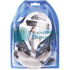 Гарнитура Ritmix RH-331M чёрный, проводная, 3.5 мм