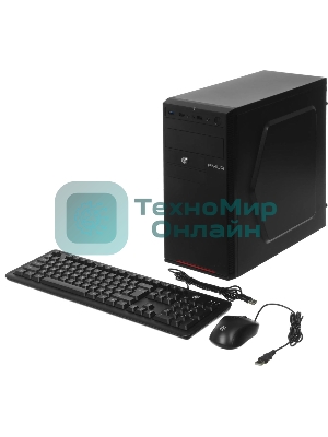 Компьютер Amur Нарвал B7I21 MT i3 12100 (3.3) 16Gb SSD 256Gb UHDG 730 FreeDOS GbitEth 400W мышь клавиатура черный (RUS) (2147002)