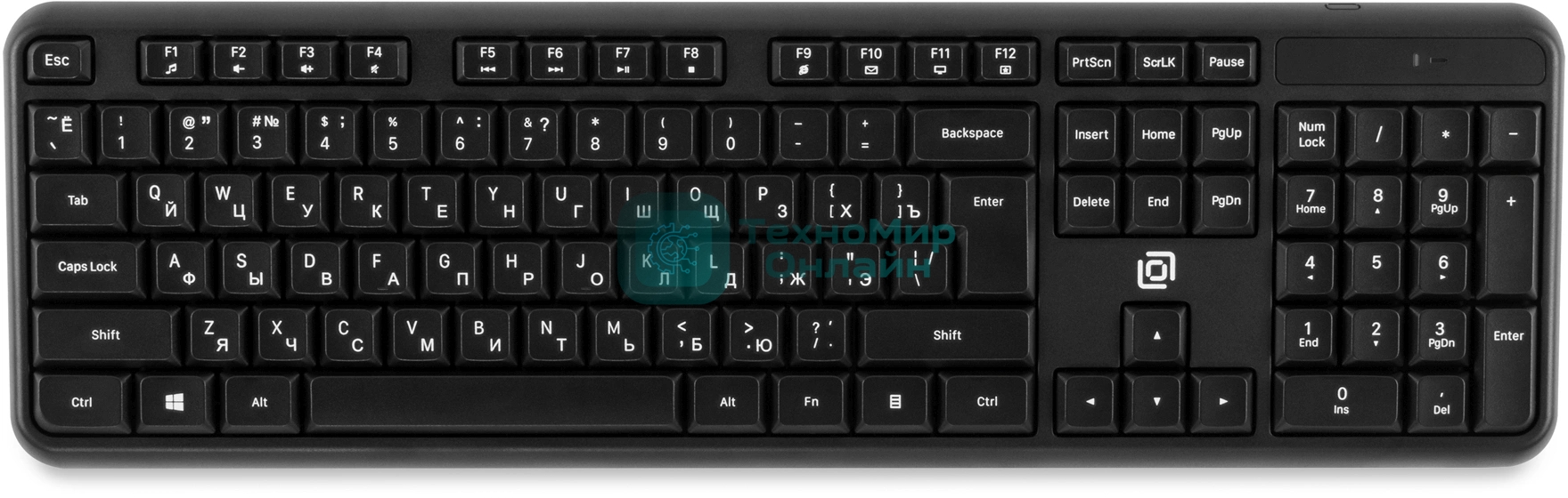 Клавиатура Oklick K888W беспроводная, радиоканал, чёрный