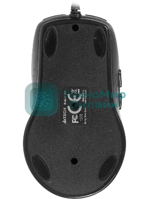 Мышь проводная A4Tech N-708X серый глянец/черный, 1600 dpi, USB, кнопки - 6