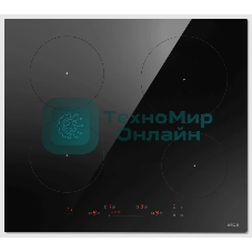 Индукционная варочная панель Elica, 60 см, слайдерное управление, 4 конфорки, таймер, режим подогрева, пауза, Bridge zone, защита от детей, черный