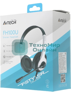 Гарнитура A4Tech Fstyler FH100U белый/черный, проводная