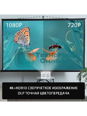 Проектор Cactus CS-PRU.03WT.WUXGA-A DLP 6500Lm (1920x1080) 2000:1 ресурс лампы:30000часов 1xUSB typeA 1xHDMI 1.5кг