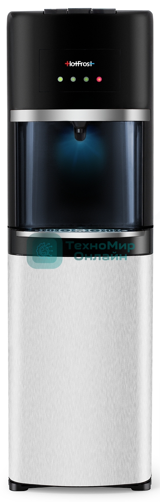 Кулер для воды Hotfrost 35AN, нижняя загрузка, нагрев 90 °С, охлаждение 10 °С, серебристый/черный