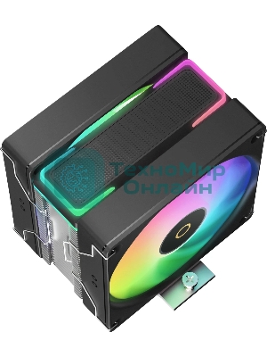 Кулер для процессора Ocypus Delta A40 SE BK Dual Fan ARGB, 2x120mm ARGB FAN, Top ARGB Panel, 4 HEAT PIPES, 4-PIN PWM, 800-1800 RPM, 31DBA, HYDRO BEARING, LGA115X/1200/1700/18XX, AM4/AM5