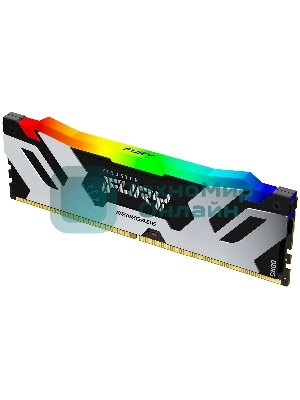Оперативная память Kingston Fury Renegade, DDR5, 16Gb (1x16Gb), 7200MHz, CL38, DIMM, радиатор, RGB, черный
